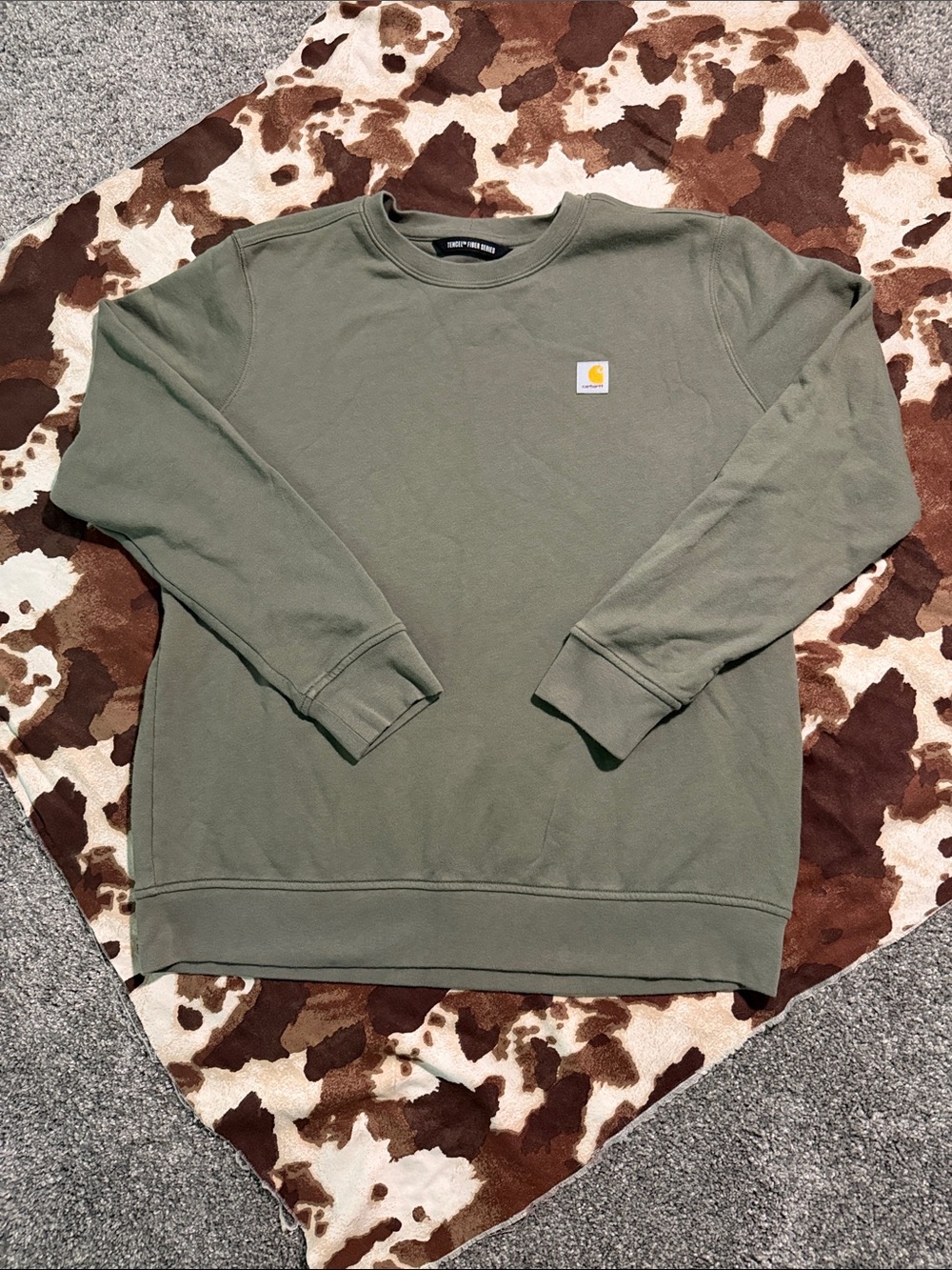 Carhartt Tencel Series Dusty Olive Crewneck Sweatshirt L